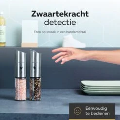 101Products Peper- & Zoutmolen Elektrisch - USB Oplaadbaar - Pepermolen - Zoutmolen - RVS -Kookgerei Serviesgoed Winkel 1200x1200 83