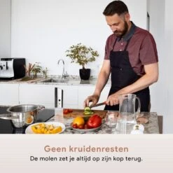 DODANA Premium Peper - & Zoutmolen Elektrisch - 1 Stuk - Pepermolen - Zoutmolen - Oplaadbaar - USB - Elektrische Pepermolen - RVS - Zwaartekracht Functie - LED Lamp - Nl Handleiding - Incl Borsteltje -Kookgerei Serviesgoed Winkel 1200x1200 87