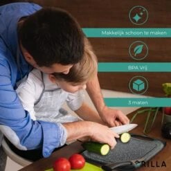 Grilla Snijplankenset - 3 Stuks - Marmer Look - Snijplank Set Kunststof -Kookgerei Serviesgoed Winkel 1200x1200 99