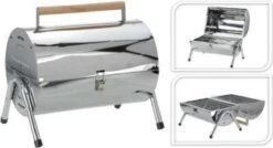 BBQ Collection Houtskoolbarbecue - Cilinder - Chroom -Kookgerei Serviesgoed Winkel 1200x651