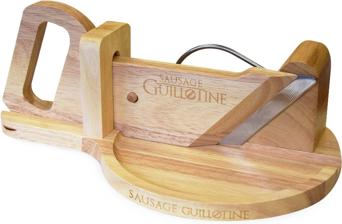 MikaMax Worst Guillotine - Worstsnijder - Worst Snijplank - Sausage Guillotine - Makkelijk Schoon Te Maken - RVS Mes - Bamboe - 30 X 19cm 4 MikaMax Worst Guillotine - Worstsnijder - Worst Snijplank - Sausage Guillotine - Makkelijk Schoon Te Maken - RVS Mes - Bamboe - 30 X 19cm - Afbeelding 4