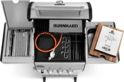 Burnhard Gas BBQ FRED JR. Deluxe - 2 Branders - Incl. Keramische Infraroodbrander & Afdekhoes - Deluxe -Kookgerei Serviesgoed Winkel 1200x796