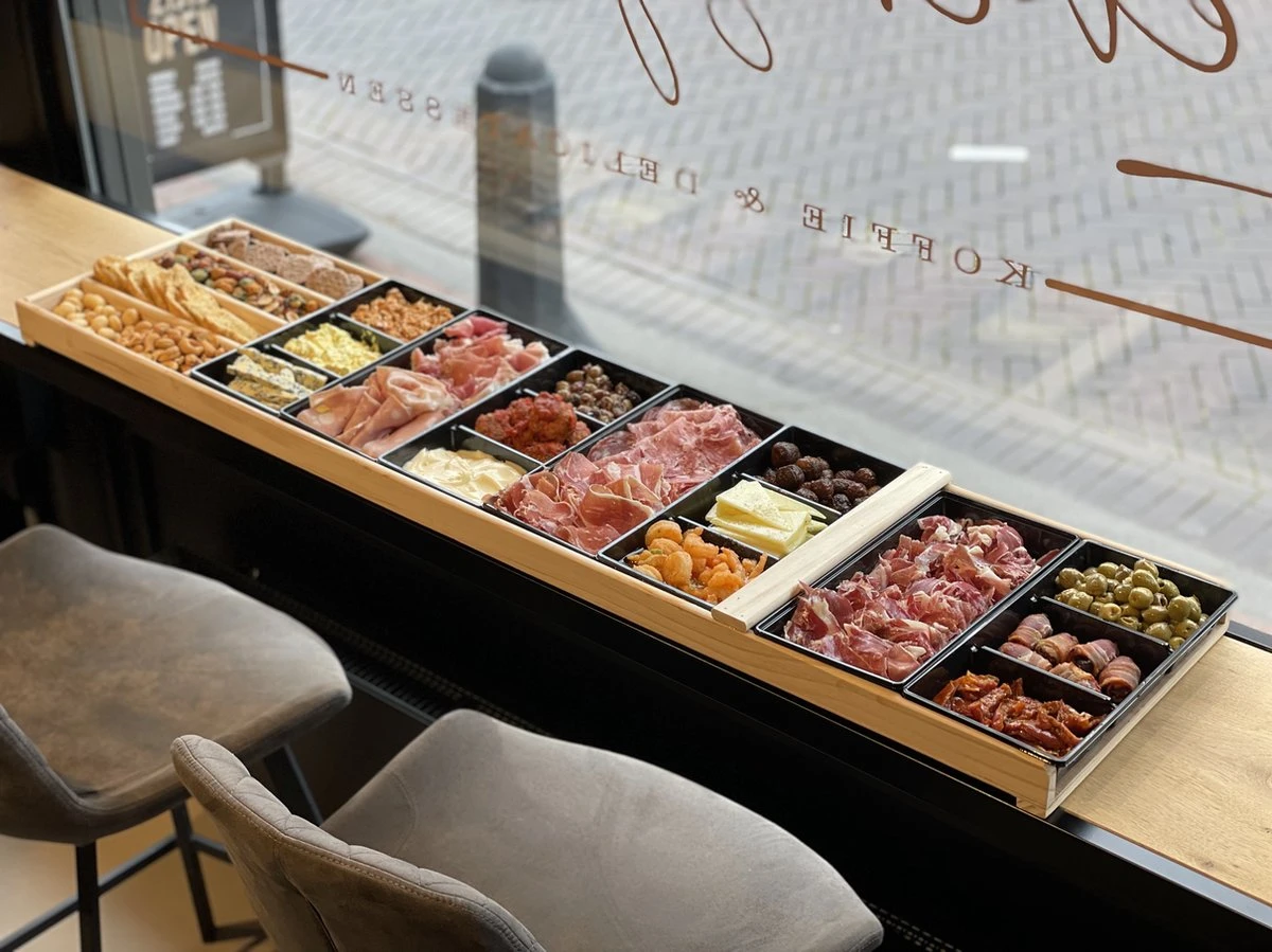 Sjoelbak - Borrelsjoelbak - Hapjesplank - Borrelplank - Mini Sjoelbak 120 Cm Met Zwarte Bakjes - Kleine Sjoelbakken 4 Sjoelbak - Borrelsjoelbak - Hapjesplank - Borrelplank - Mini Sjoelbak 120 Cm Met Zwarte Bakjes - Kleine Sjoelbakken - Afbeelding 4