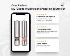 MD-Goods ® Elektrische Peper En Zoutmolen Set - Pepermolen - RVS - Cadeau - Restaurant Kwaliteit -Kookgerei Serviesgoed Winkel 1200x960 1