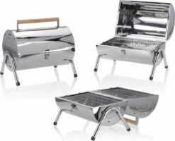 BBQ Collection Houtskoolbarbecue - Cilinder - Chroom -Kookgerei Serviesgoed Winkel 1200x972 1